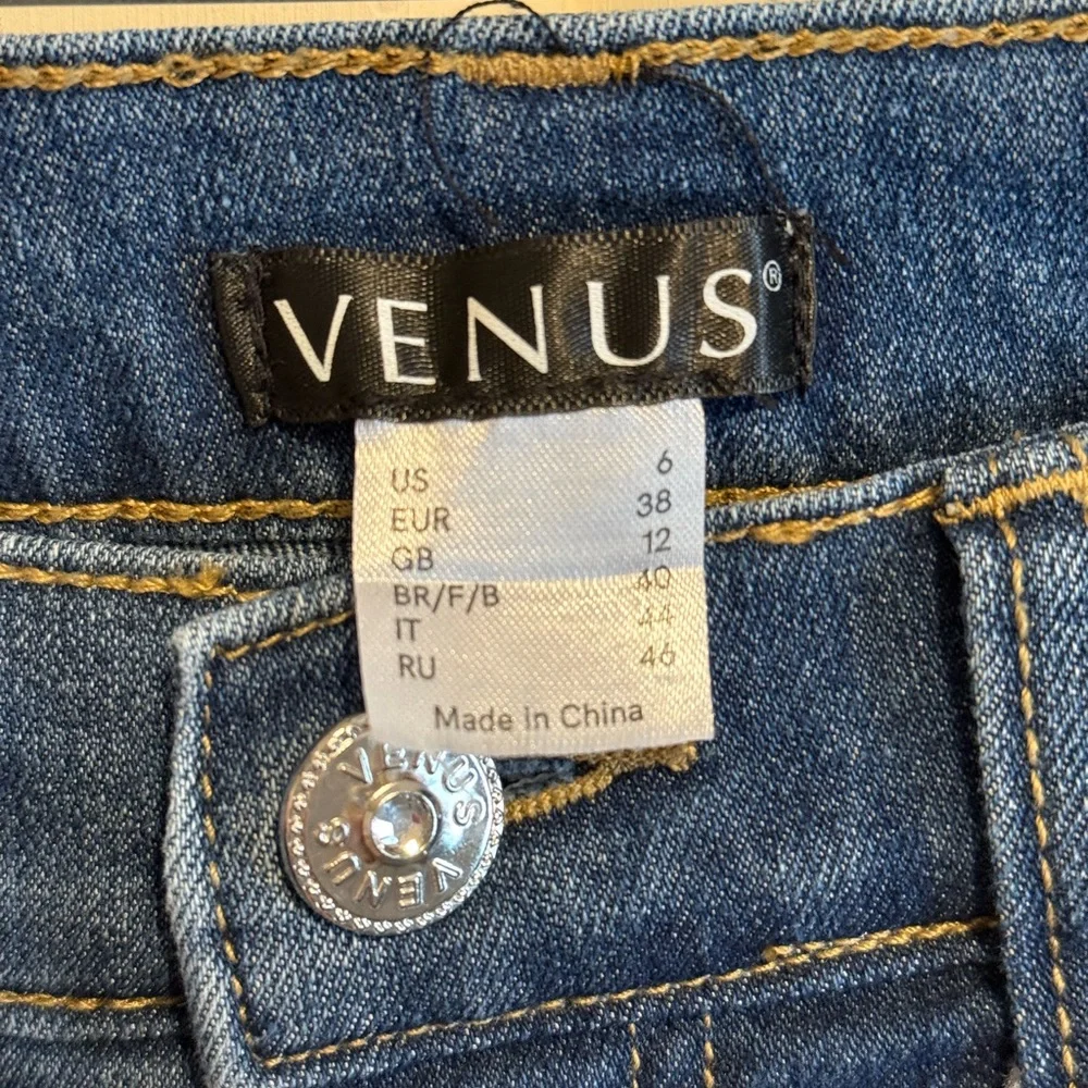 VENUS Floral Embroidered Skinny Jeans - Blue - Picture 3 of 4